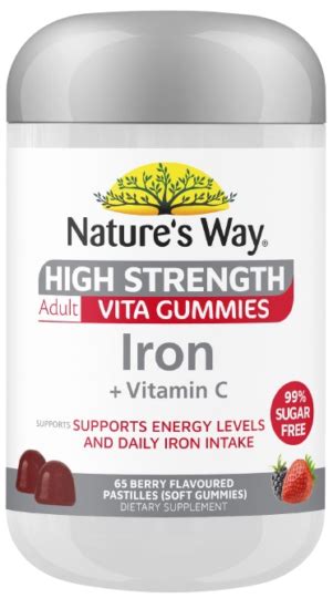 High Strength Vita Gummies For Adults Iron Vitamin C Nature S Way