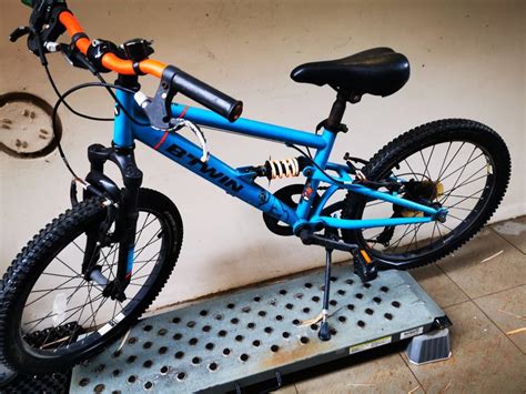 Decathlon Btwin 20" kids full suspension mountain bike, Sports ...