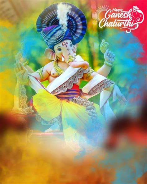 Happy Ganesh Chaturthi Background For Ganpati Bappa Morya New KREditings