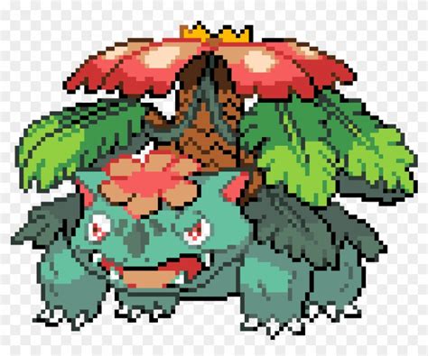 Minecraft Venusaur Pixel Art Grid - Pixel Art Grid Gallery