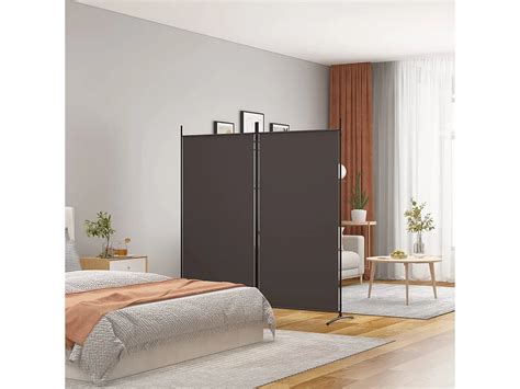 Biombo Para Dividir Quarto - Biombo - Divisória de quarto com 2 painel 175x180 cm castanho tecido ...