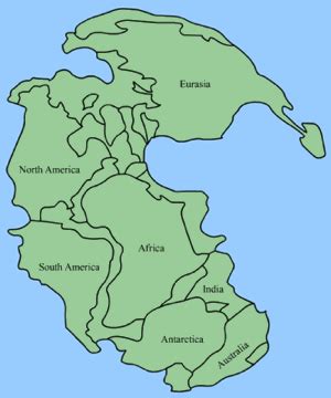 Maps: Pangea Map Continents