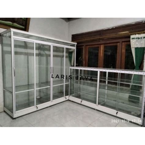 Jual LEMARI DISPLAY BAJU ETALASE BAJU PAKAIAN JUMBO 2M SLIDING