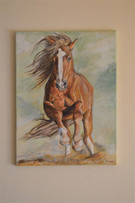 Brown horse painting Painting by saira mirza | Saatchi Art