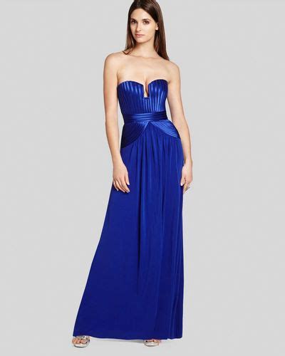 Bcbgmaxazria Bcbg Max Azria Gown Tasha Strapless In Blue Lyst