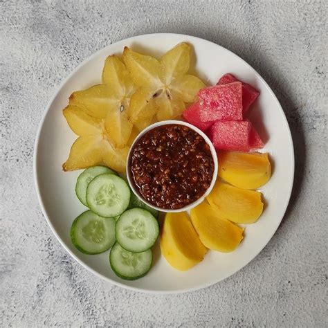 Resep Rujak Buah Sambal Kacang Sederhana Rumahan Di Yummy App