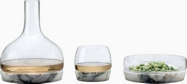 Big Bowl With Marble Base Chill Nude Glass