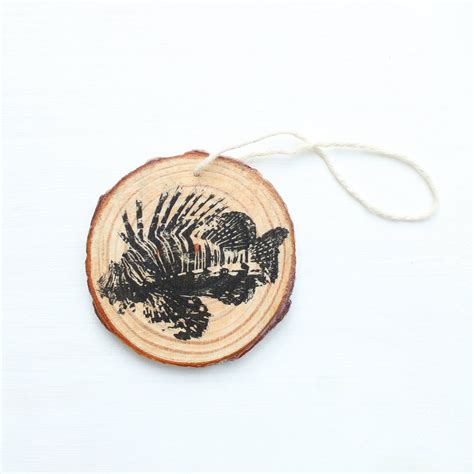 Lionfish Ornament, Fish Ornament, Ocean Ornament, Wood Ornament ...