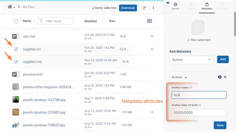 Adding Metadata Filecloud Docs Server