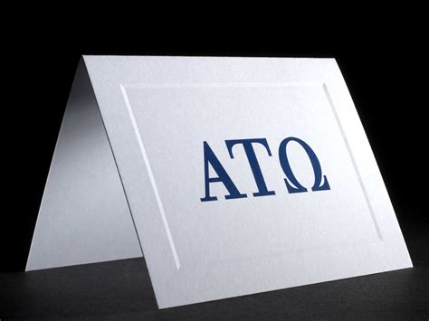 Raised Greek Letter Notecards Alpha Tau Omega | GreekStation