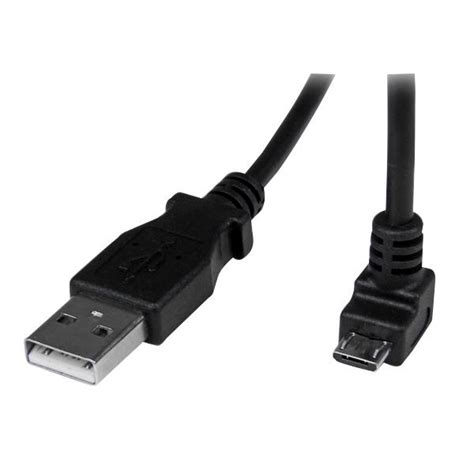 Lead Usb A Down Angle Micro B M Black Usbaub Md Startech