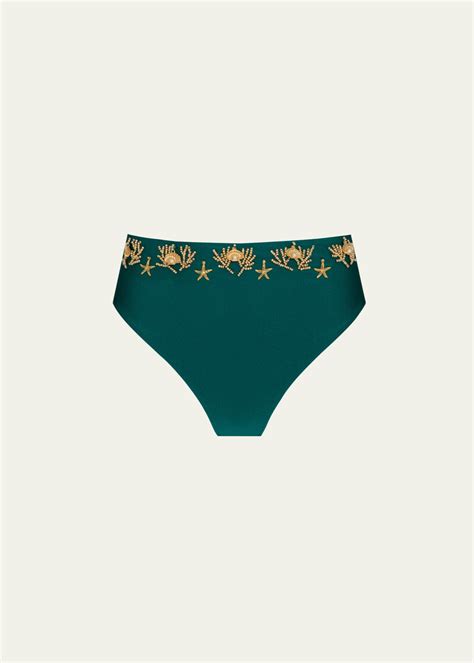 PatBO Portofino Hand Beaded Bikini Bottoms Bergdorf Goodman