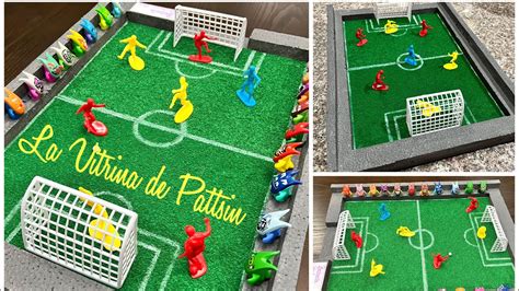 Maqueta de cancha de fútbol fácil easy soccer field model maqueta