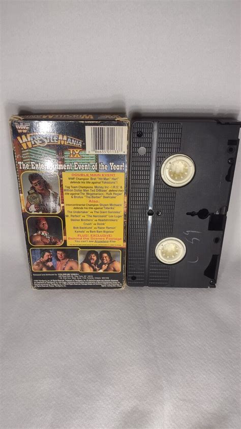 Mavin Wwf Wrestlemania Ix Vhs Coliseum Home Video Hulk Hogan