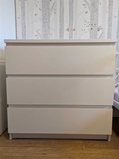 Komoda Malm Ikea 3 szuflady biała Warszawa Wawer OLX pl