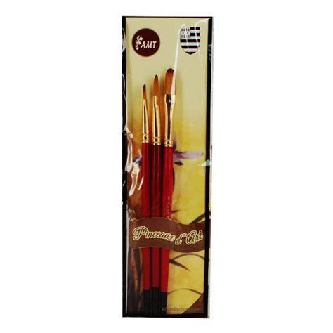 Lot De 3 Pinceaux D Art Usé Bombé N0 4 6 Amt Pas cher Artmania