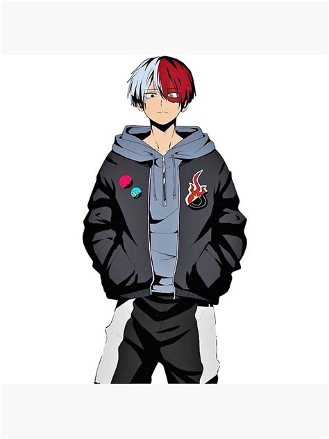 Shoto Todoroki My Hero Academia Bnha Mha Cool Hot Ice Canvas Print For Sale By Yuno Redbubble