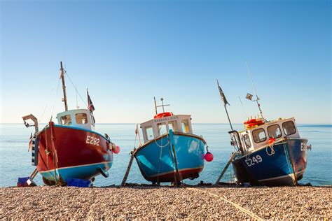 Fishing Boats At Beer Beach Devon David Gibbeson Photography