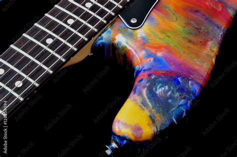 Rainbow Electric guitar Stock Photo | Adobe Stock