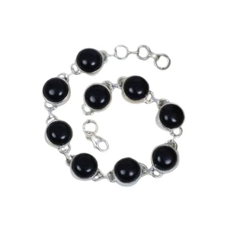 Genuine Black Onyx Bracelet Handmade Bracelet Sterling Silver Black Onyx Bracelet