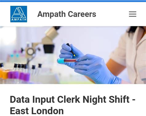 Ampath Ikhangela I Data Input Clerk Night Shift Emonti Empuma Koloni