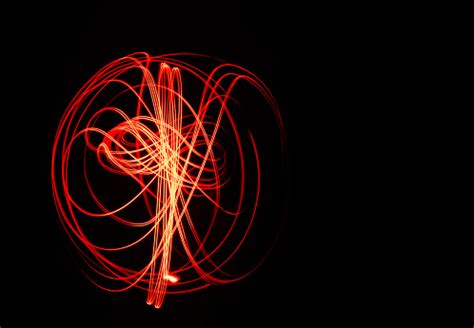 Abstract Light Painting Shapes At Night Stock Photo - Download Image ...