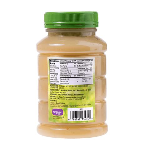 Great Value Organic Unsweetened Applesauce – Tropical