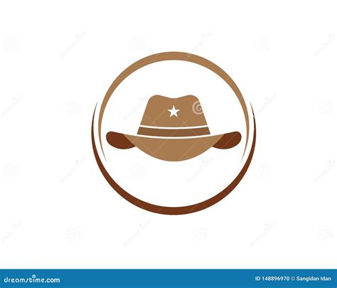 Plantilla Del Vector Del Logotipo Del Icono Del Sombrero De Vaquero