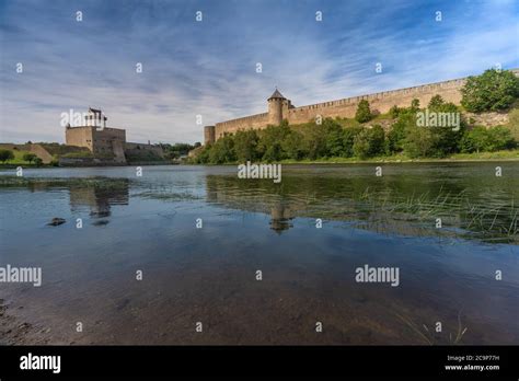 Narva, on the Narva river, at the eastern extreme point of Estonia, at ...