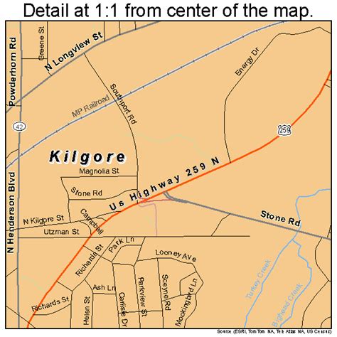 Kilgore Texas Street Map 4839124