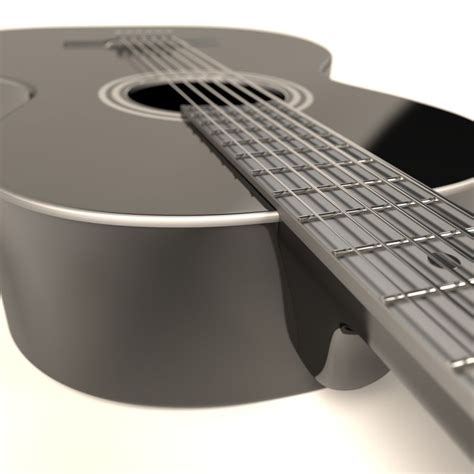 Acoustic Guitars 3d Model 99 Unknown Obj Dae 3ds Blend Fbx Free3d