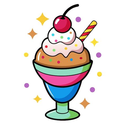 mini sundae cartoon