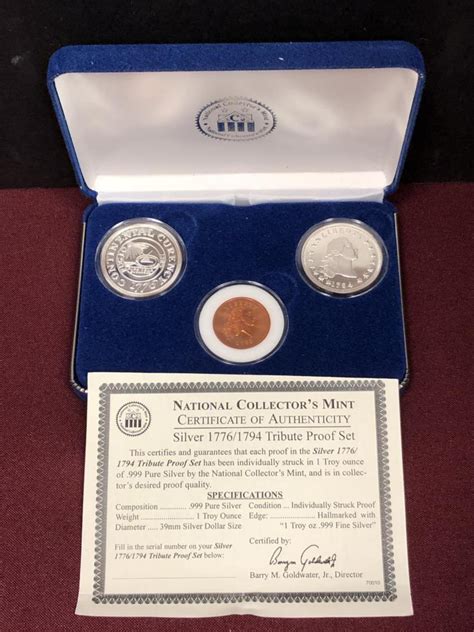 Sold Price 17761794 Silver Tribute Proof Coin Set May 1 0119 1200