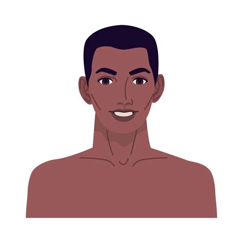 Afro Naked Man Front Vector Art At Vecteezy