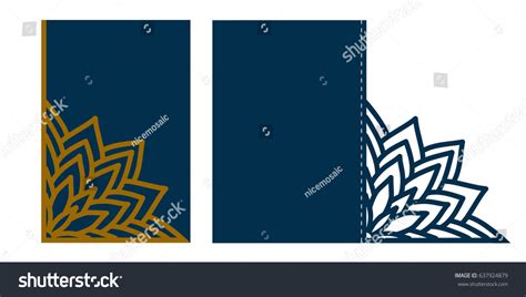 Laser Cutting Vector Card Laser Cut Wedding Royalty Free Stock Vector 637924879