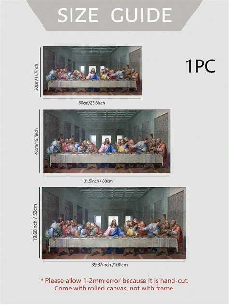 1pc Famous Painting The Last Supper Home Wall Decor Art Print Picture