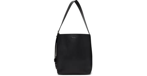 Max Mara Black Small Leather Archetipo Tote Lyst