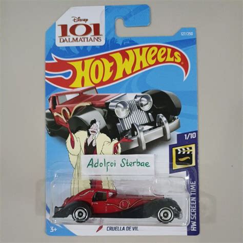 Jual Hotwheels Hot Wheels Cruela Cruella De Vil Disney 101 Dalmatians Factory Sealed Hw Screen