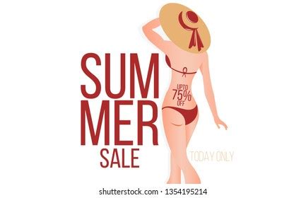 Hot Girl On Beach Banner Vector Stock Vector Royalty Free 1354195214 Shutterstock