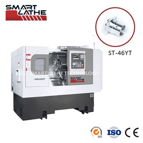 Operate Flexible CNC Lathe Driven Tool Turret CNC Lathe With Syntec