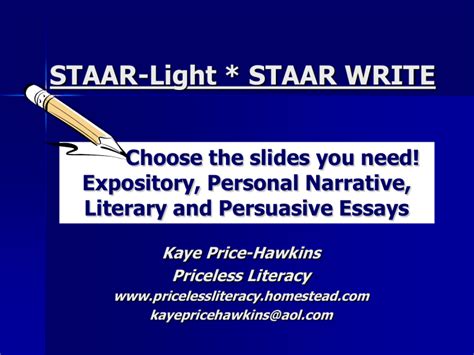 Staar Writing Expository Priceless Literacy