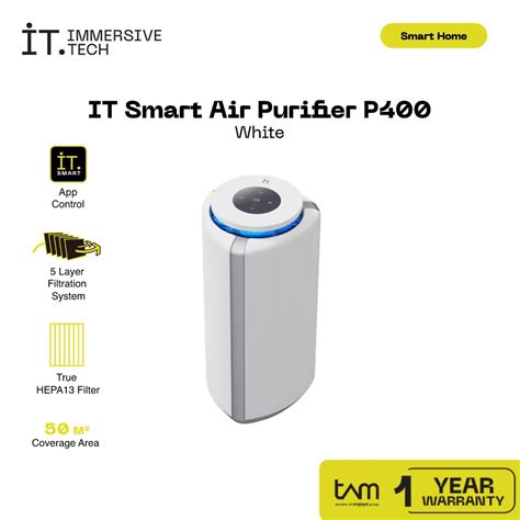 Jual IT Smart Air Purifier P400 HEPA13 Cover 50m2 Filtrasi 5in1