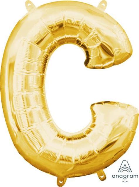 Air Filled Gold Letter C 16 Balloon Letter Balloons Balloons 16