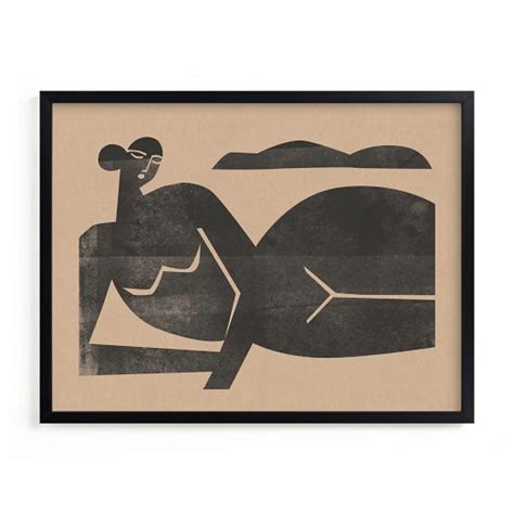 Woodblock Nude Framed Wall Art By Minted For West Elm West Elm