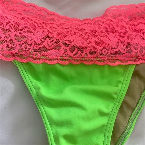 Cheeky Y K Ravish Sands Bikini Hot Pink And Lime Gree Gem