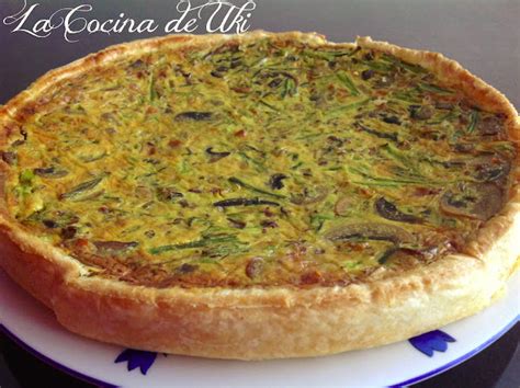 La Cocina de Uki Quiche de Espárragos y Champiñones