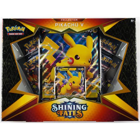 Pokemon TCG Shining Fates PIKACHU V Box With 4 Booster Packs