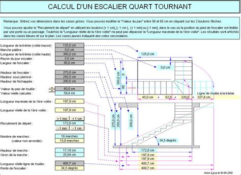 Calcul Dun Escalier Quart Tournant