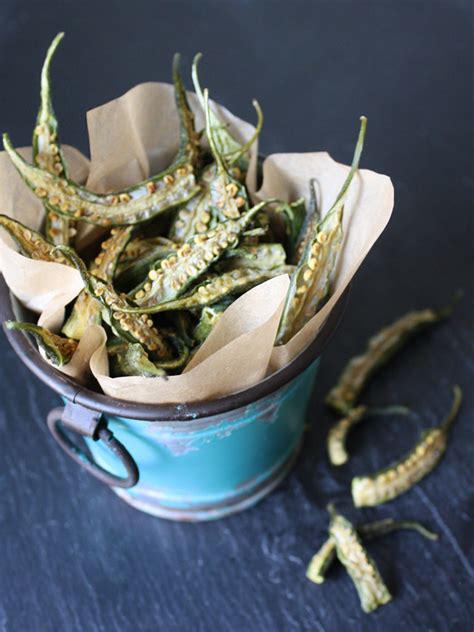 Raw Vegan Okra Chips