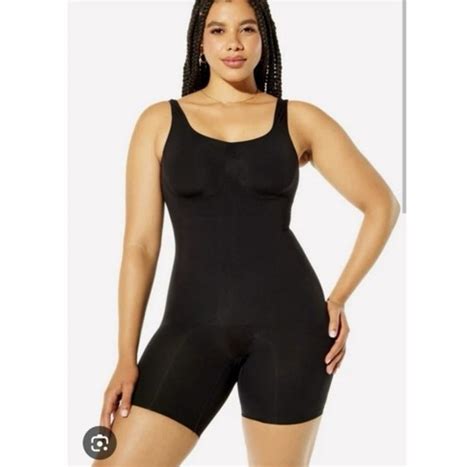 Yitty Nearly Naked Mid Thigh Shapewear Bodysuit Black Size X X Ebay